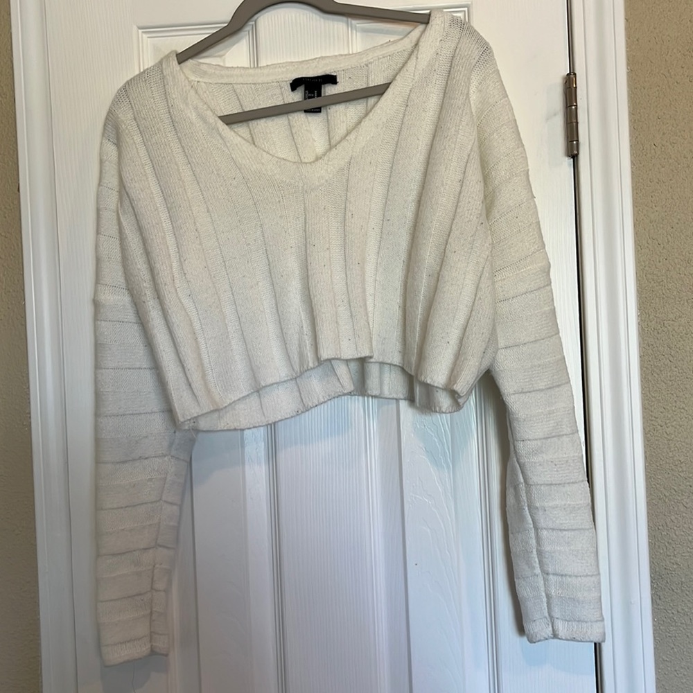 Forever 21 Ribbed Relaxed-Fit Sweater, Size Medium
